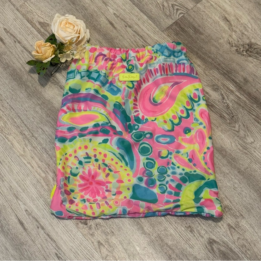 NEW Lilly Pulitzer Cinch Drawstring Beach Sports Yoga Gym Bag Backpack